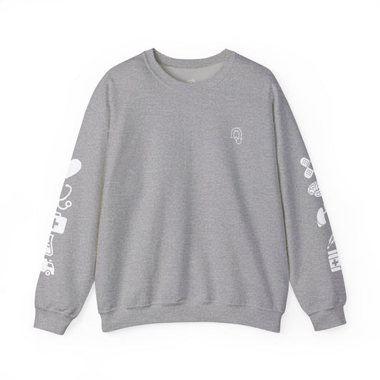 Lifeline Sleeve Icons Unisex Sweater