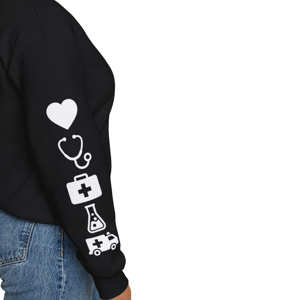 Lifeline Sleeve Icons Unisex Sweater
